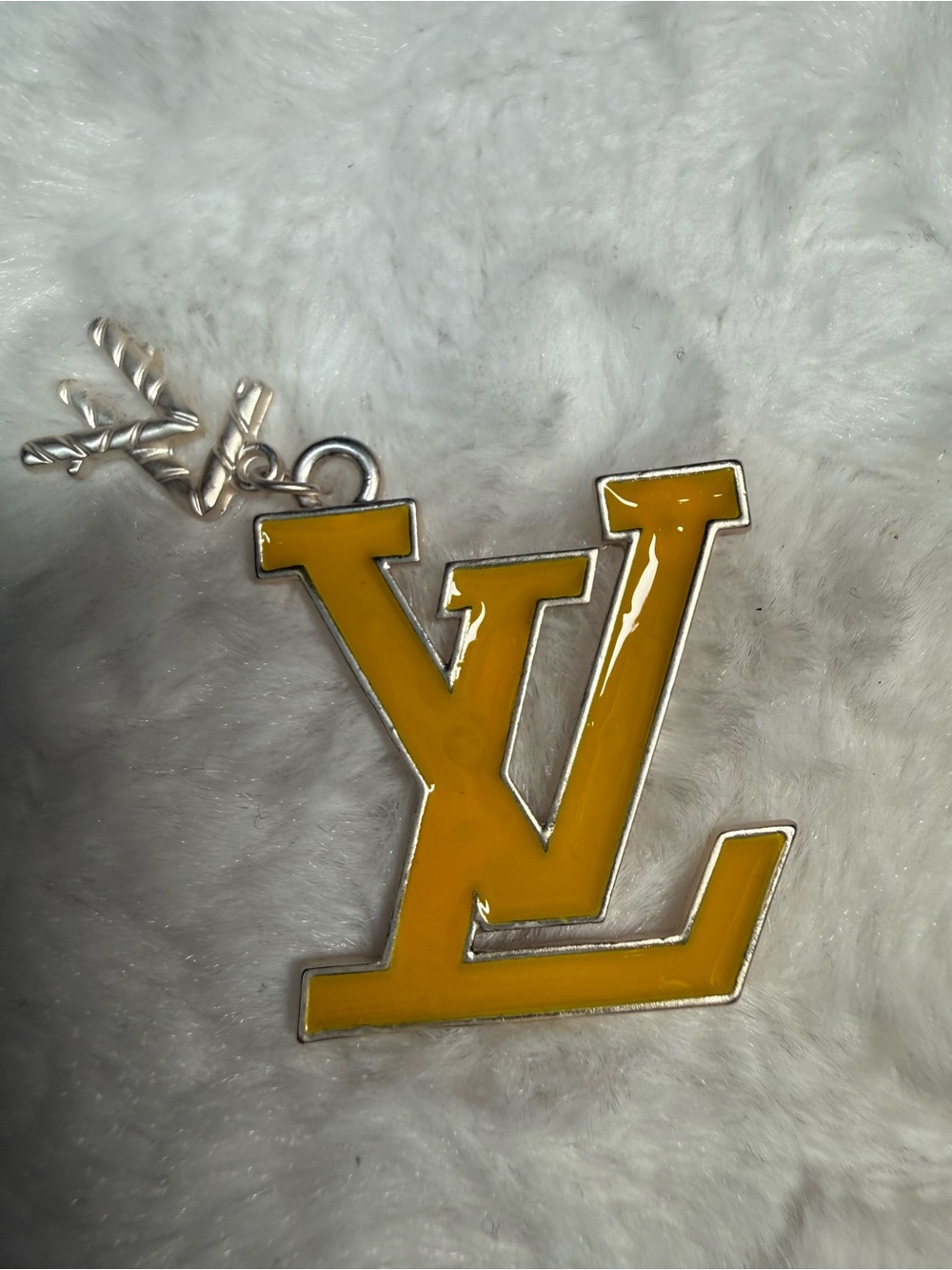 Yellow Enamel Logo Key Chain/Shoe Charm